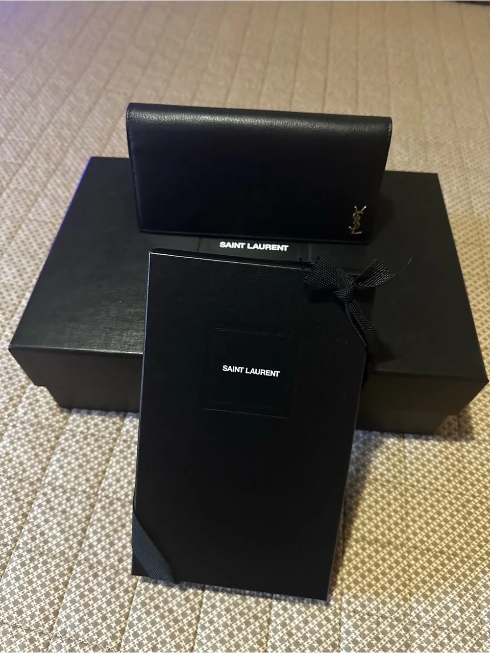 Ysl long black luxury wallet